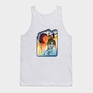 Hero (black starfield, chrome border) Tank Top